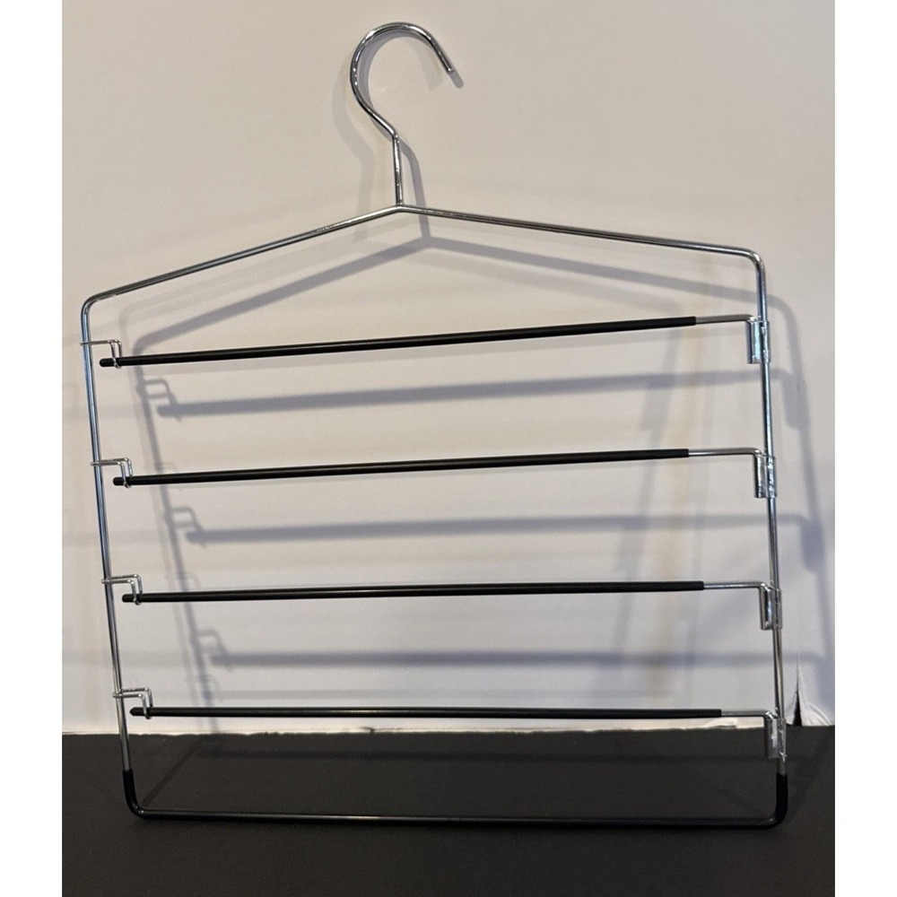 Metal Pants Tree Hangers Bedroom Closet Storage Organization Slacks‎ Swing Arm
